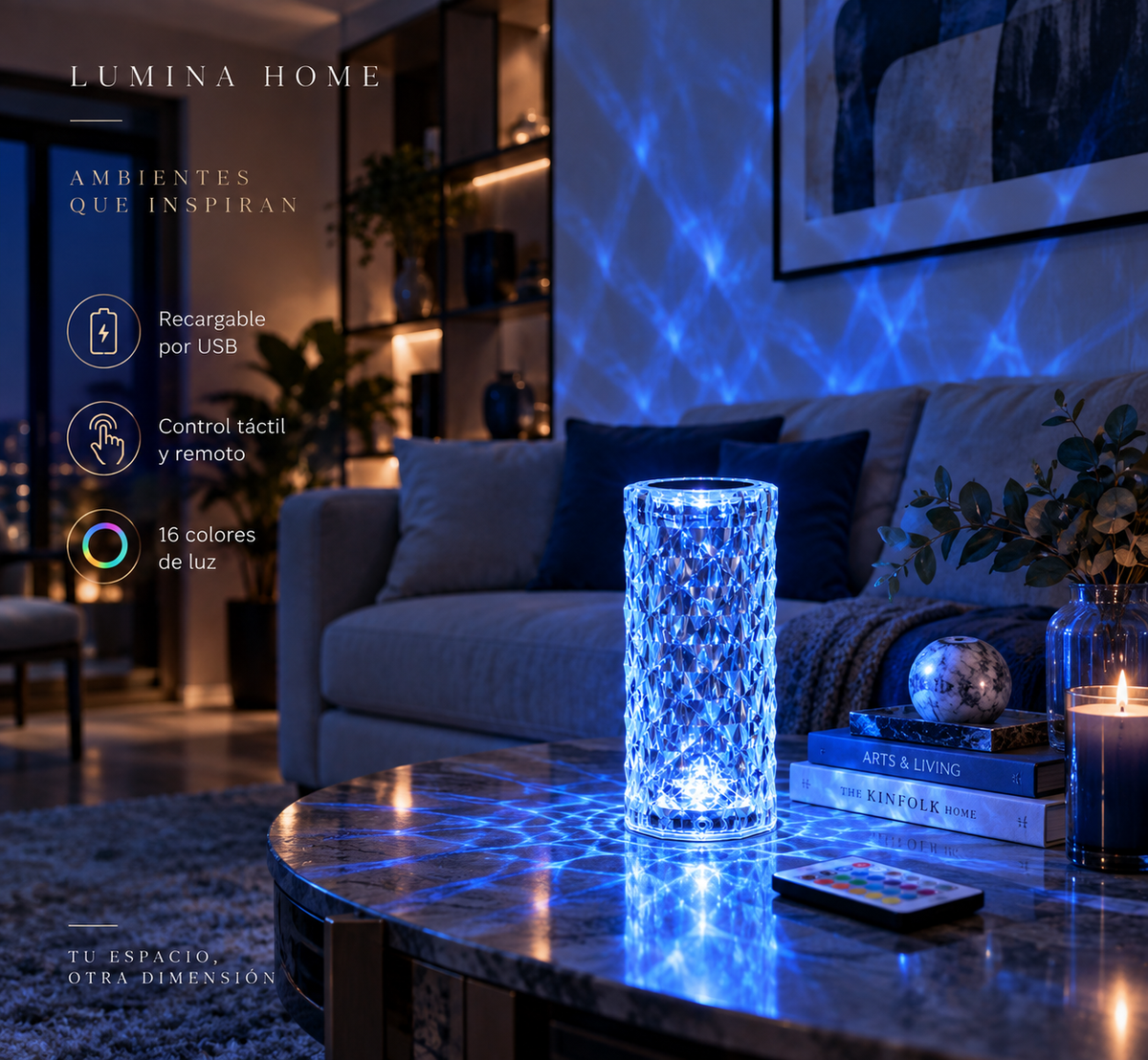 Lámpara de cristal Prisma Spectrum 16.0 - olas de colores